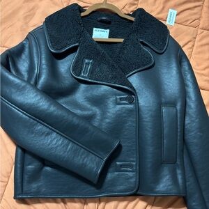 Old Navy Women's Black Leather Jacket
